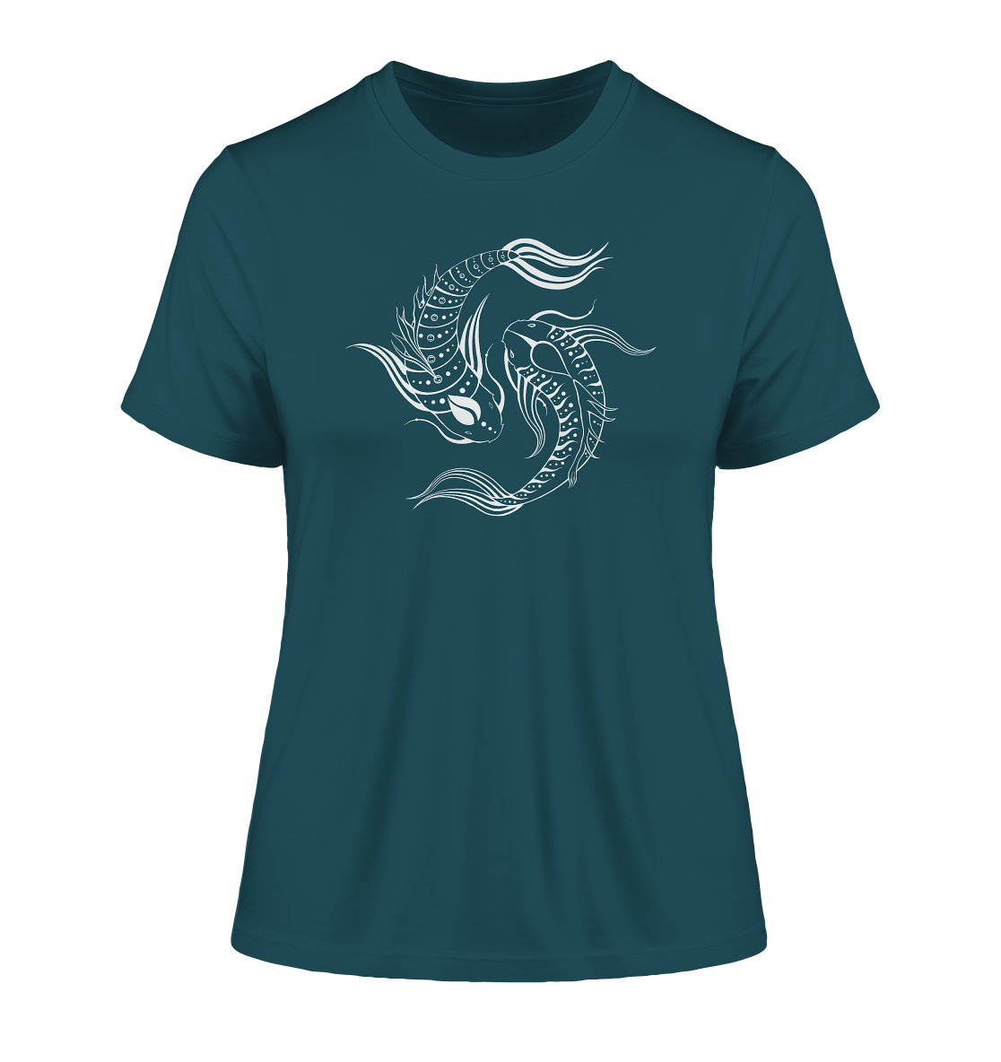 Koi Fisch Yin & Yang T-Shirt | Organisches T-Shirt | Damen
