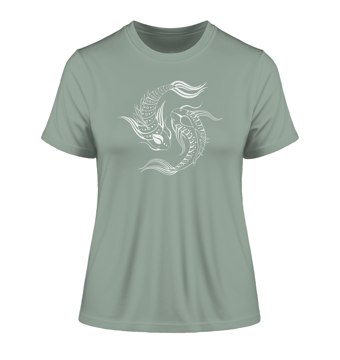 Koi Fisch Yin & Yang T-Shirt | Organisches T-Shirt | Damen
