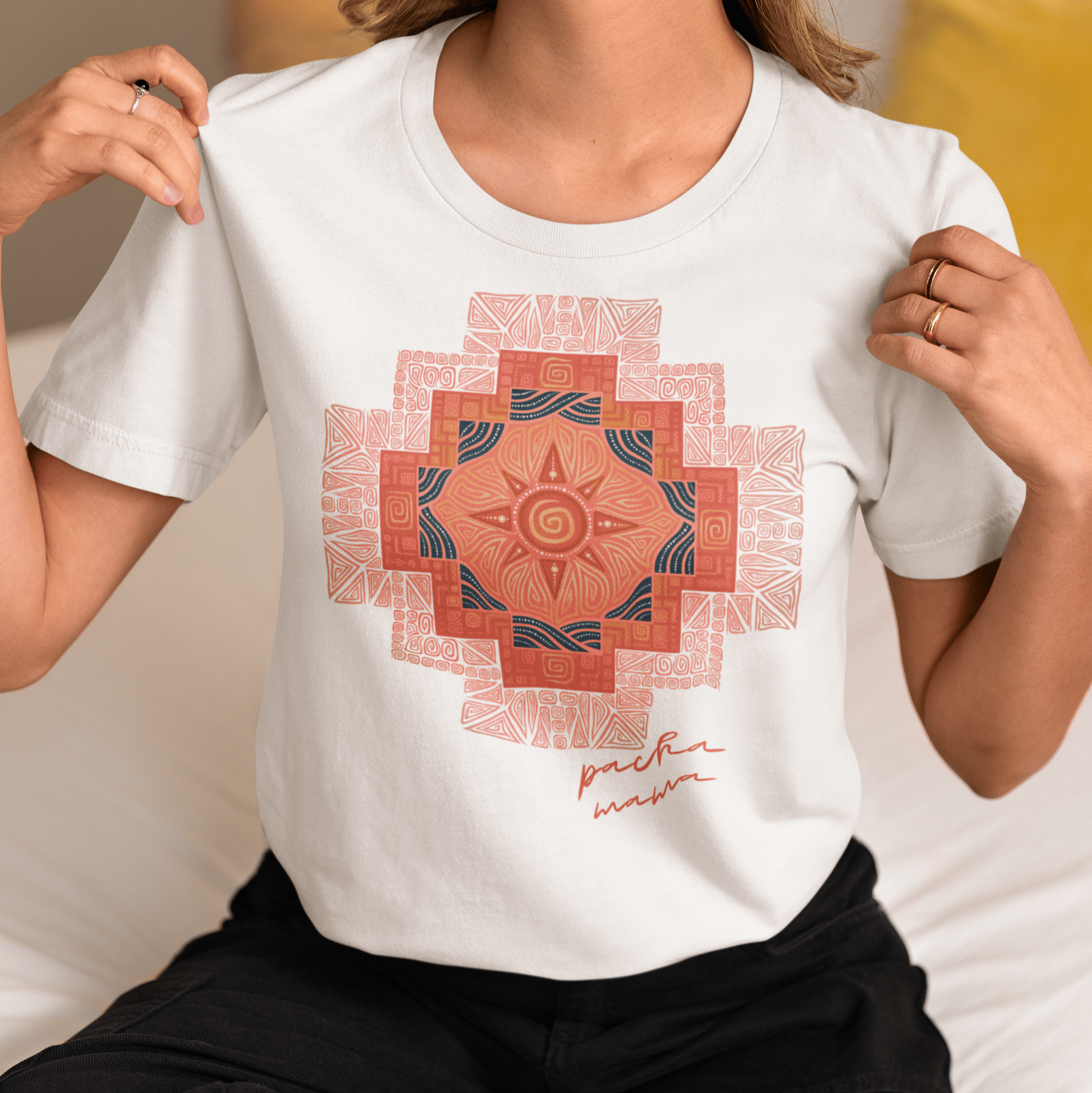 La Chakana Andenkreuz T Shirt Bio Baumwolle