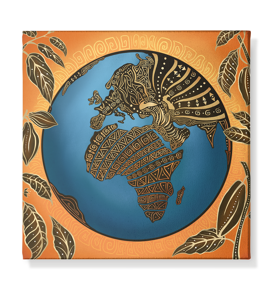 Kakao Erde Leinwand – Wandkunst für Rituale & Meditation