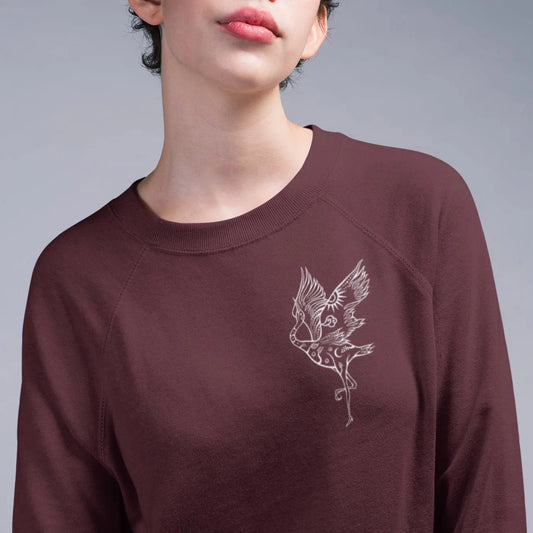 Kranich Sweatshirt | Organisches Unisex Sweatshirt - Deivi
