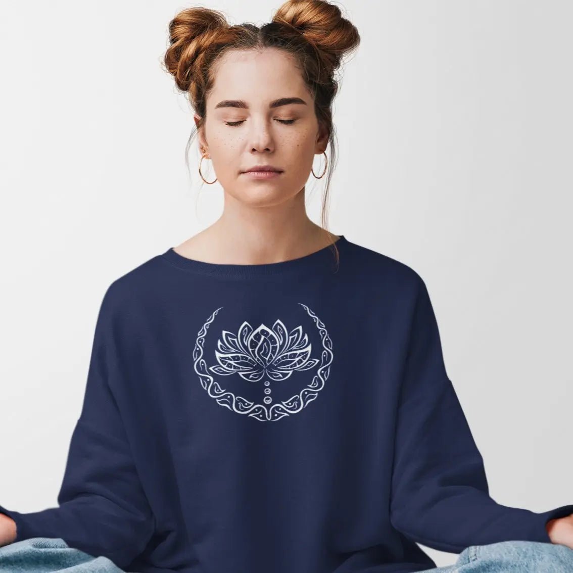 Lotus Blume Sweatshirt | Organisches Unisex Sweatshirt - Deivi