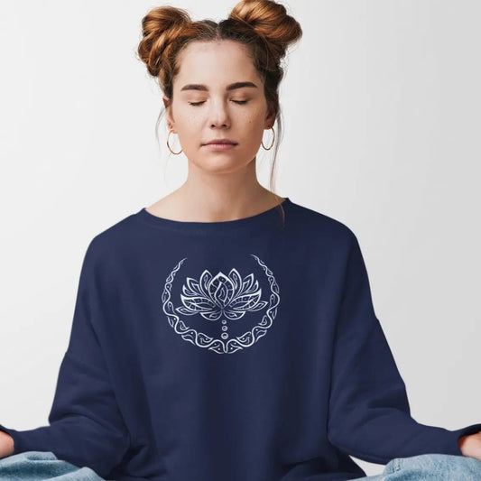 Lotus Blume Sweatshirt | Organisches Unisex Sweatshirt - Deivi