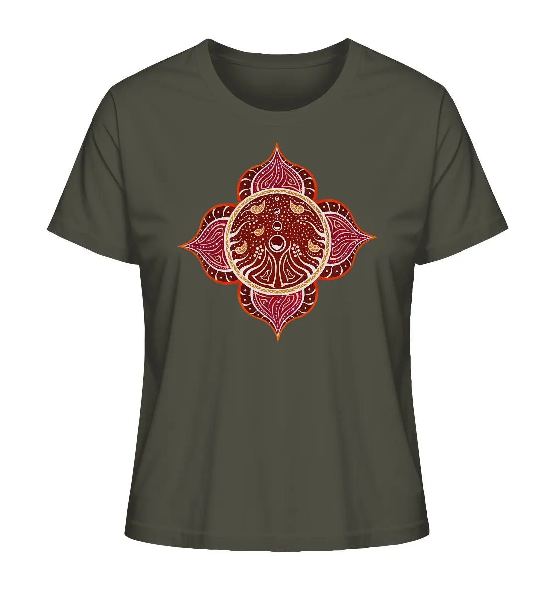 Wurzelchakra T-Shirt | Muladhara Chakra T-Shirt | Organisches T-Shirt | Damen - Deivi