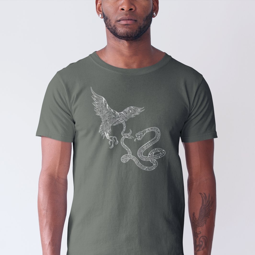 Kranich & Schlange | Organisches T-Shirt - Deivi