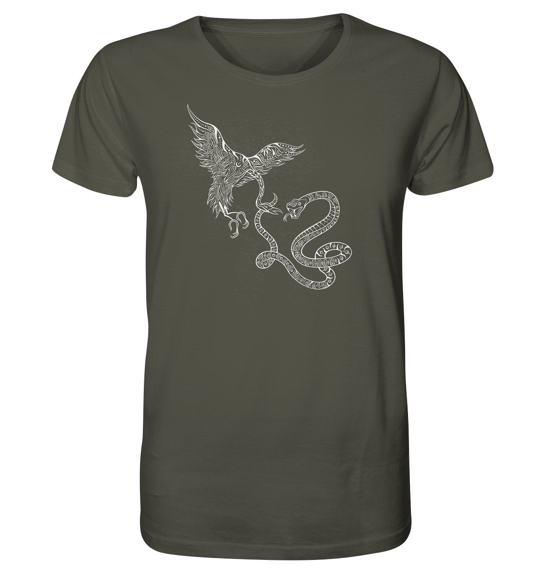 Kranich & Schlange | Organisches T-Shirt-Unisex-Shirts-Deivi
